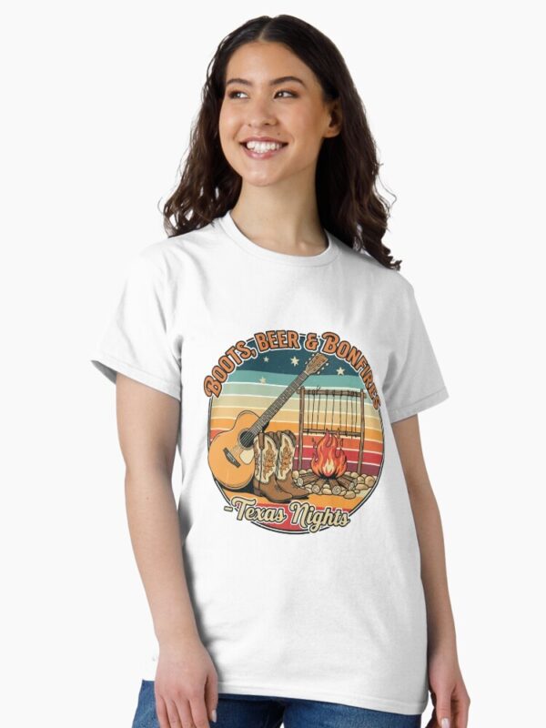 Country Festival Shirt – Guitar, Boots & Bonfire Under the Stars
