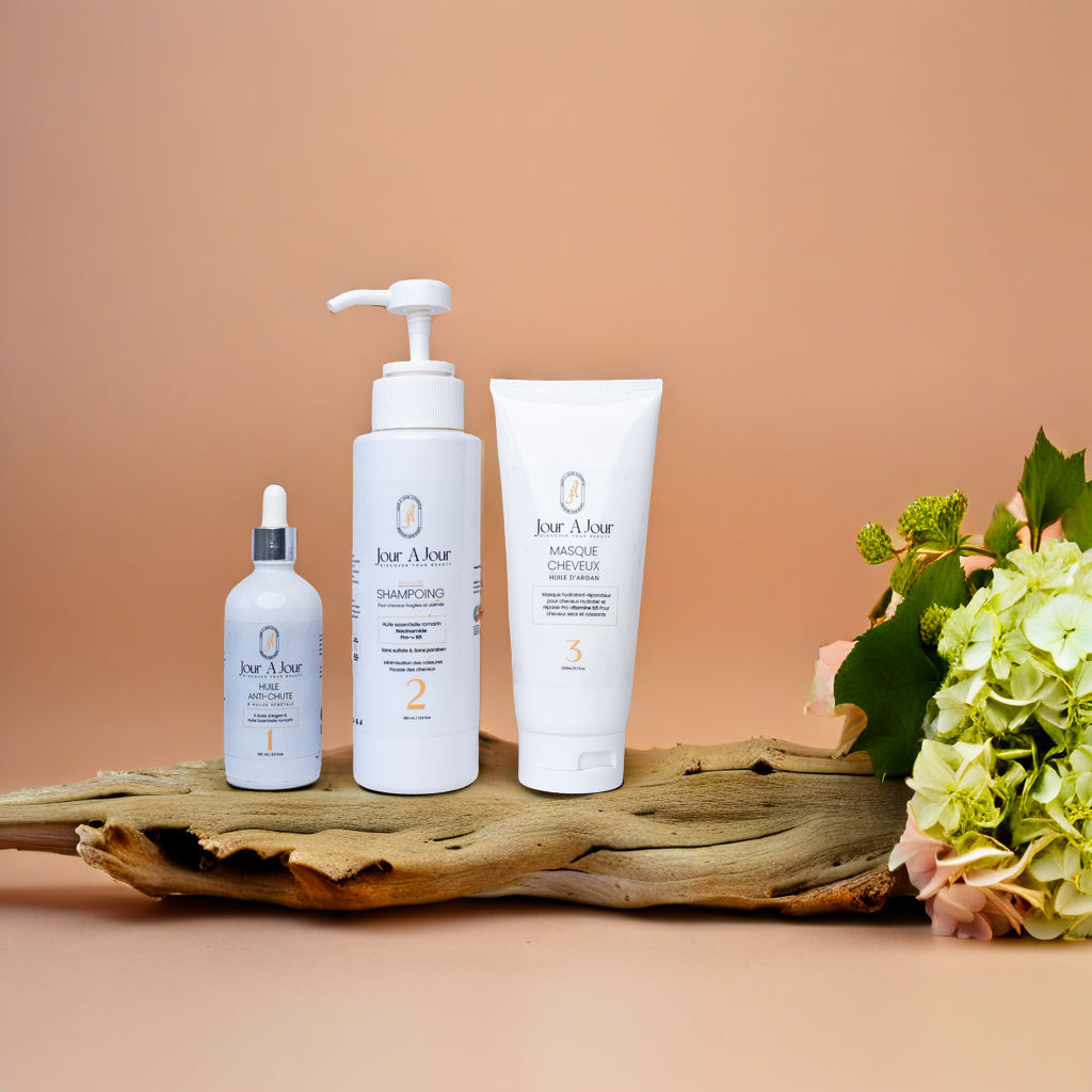 3-in-1 Hair Care System Anti-Hair Loss Oil, Shampoo & Argan Mask